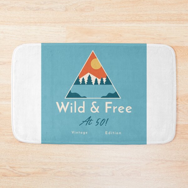 Item preview, Blue Vintage Edition Wild and Free at 50! designed and sold by DoodlesDesign.