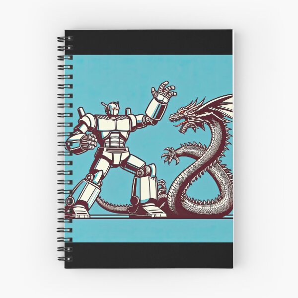 Item preview, Robot Battling A Dragon Pop Art Style designed and sold by artofuniverse.