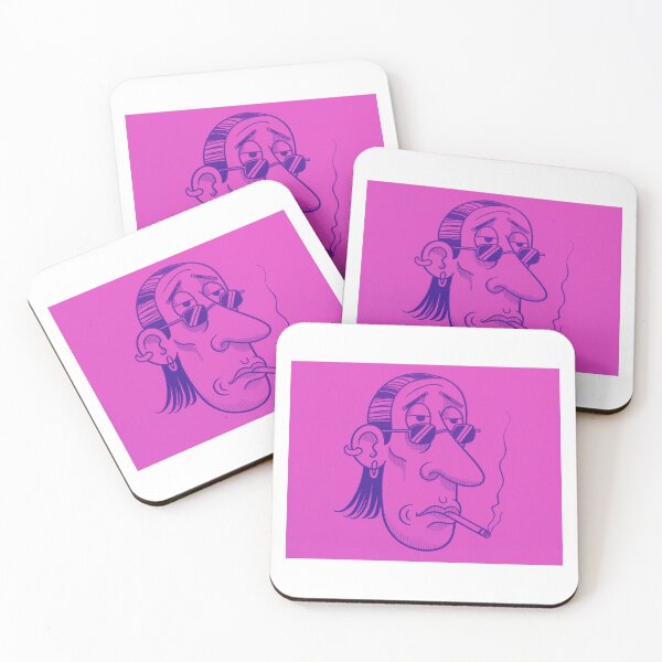 Item preview, Minimalist Cartoon Face with Pipe – Pencil Drawing Art designed and sold by Colorful-Garden.