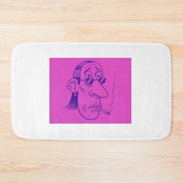 Item preview, Minimalist Cartoon Face with Pipe – Pencil Drawing Art designed and sold by Colorful-Garden.
