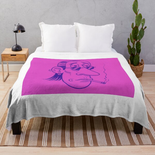 Item preview, Minimalist Cartoon Face with Pipe – Pencil Drawing Art designed and sold by Colorful-Garden.