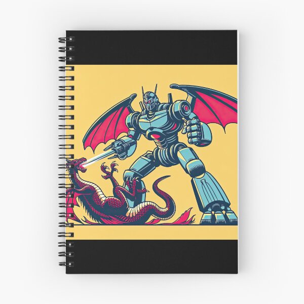 Item preview, Robot Battling A Dragon Pop Art Style designed and sold by artofuniverse.
