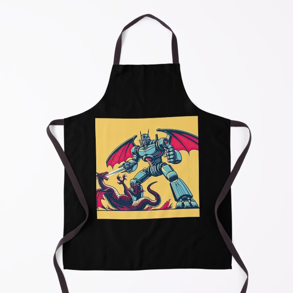 Item preview, Robot Battling A Dragon Pop Art Style designed and sold by artofuniverse.