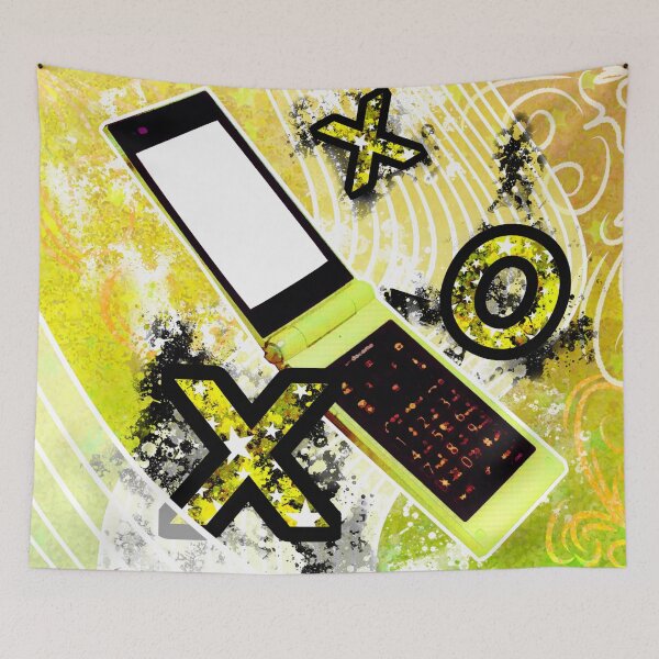 Item preview, Yellow flip-phone  designed and sold by despairfamily.