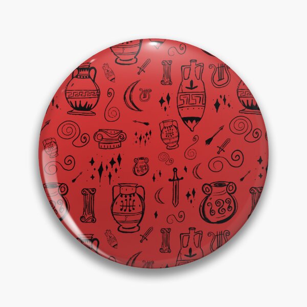Item preview, Amphora Ancient Greek Doodles Pattern Red designed and sold by iliketeas.
