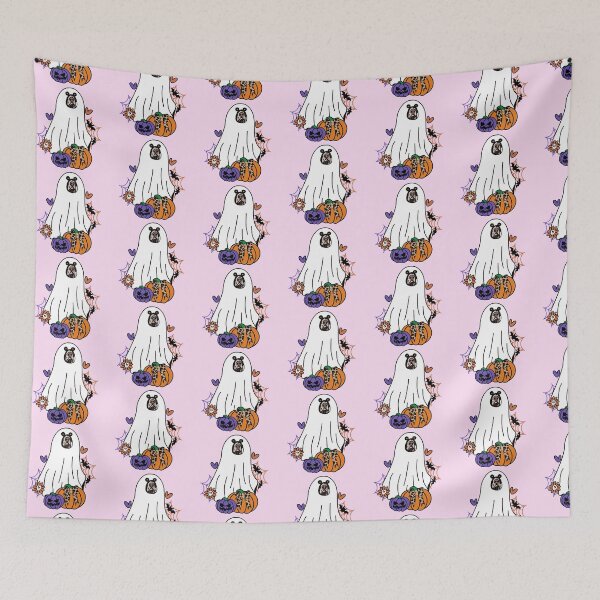Item preview, English Pointer Halloween Ghost Dog, Pumpkins, Bow, Flowers, Bats, Wider web, Pet, Bark, Paw, Animal lover designed and sold by MrsCreative1.
