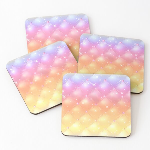 Item preview, Padded pastel rainbow tile designed and sold by Maddrick.
