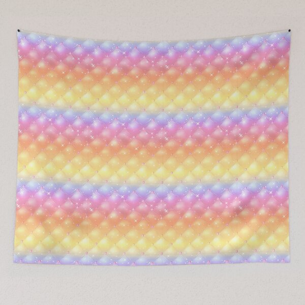 Item preview, Padded pastel rainbow tile designed and sold by Maddrick.