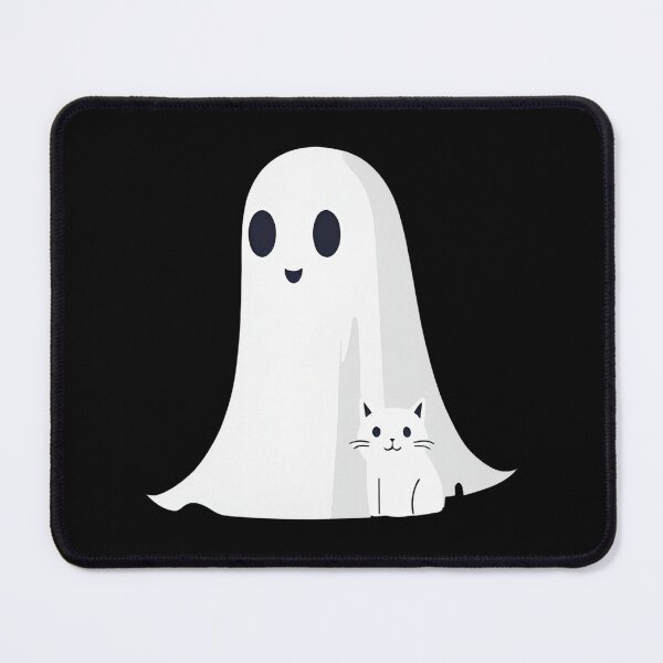 Item preview, Halloween ghost and cat designed and sold by Babeababoo.
