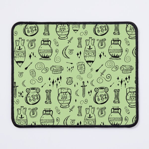 Item preview, Amphora Ancient Greek Doodles Pattern Sage Green designed and sold by iliketeas.