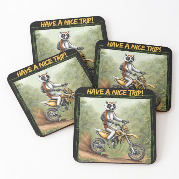 Item preview, Have a nice trip! Bike Lemur Racer Motorcycle  designed and sold by Design_Your_Day.