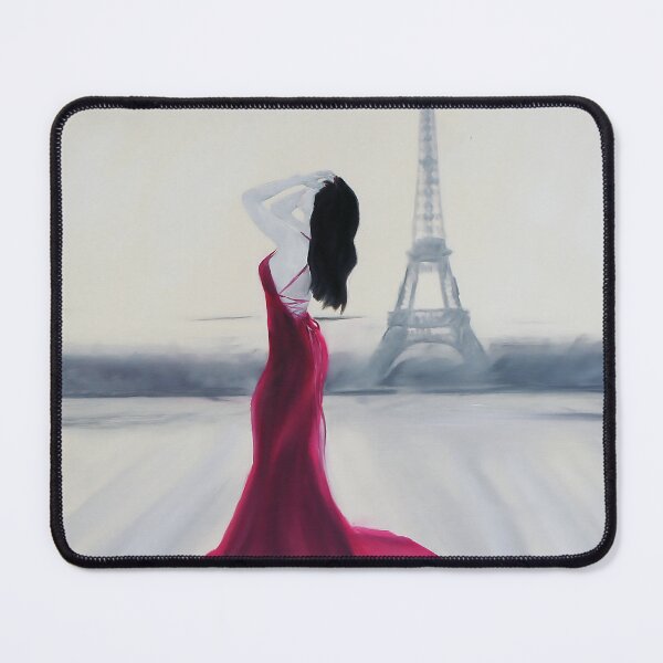 Item preview, Red dress in Paris - Artem Tuliuk original oil painting designed and sold by Artem Tuliuk.