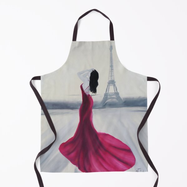 Item preview, Red dress in Paris - Artem Tuliuk original oil painting designed and sold by Artem Tuliuk.