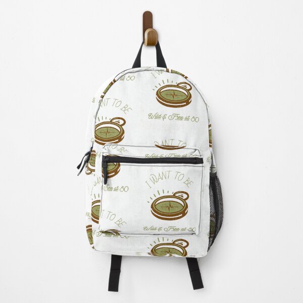 Item preview, I Want to Be Wild and Free at 50! Compass design designed and sold by DoodlesDesign.