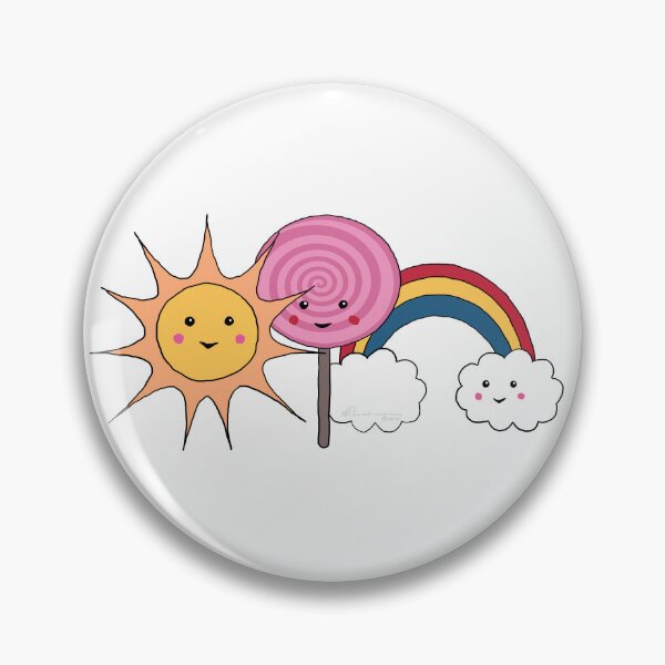Item preview, Sunshine, Lollipops and Rainbows cute kawaii chibi designed and sold by leeleeandthebee.