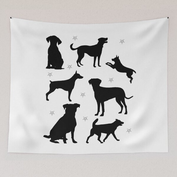 Item preview, Playful Pup Silhouettes designed and sold by MiMiGuelShop.