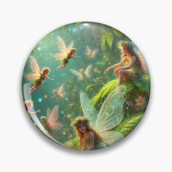 Item preview, Enchanting Woodland Fairies in a Mystical Forest designed and sold by ShamanIwoArt.