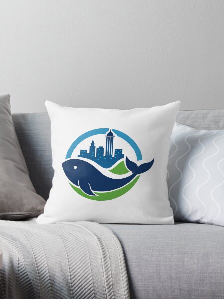 Artikel-Vorschau von Wal mit abstraktem Kreislogo der Stadt, designt und verkauft von AiArtisticHub.