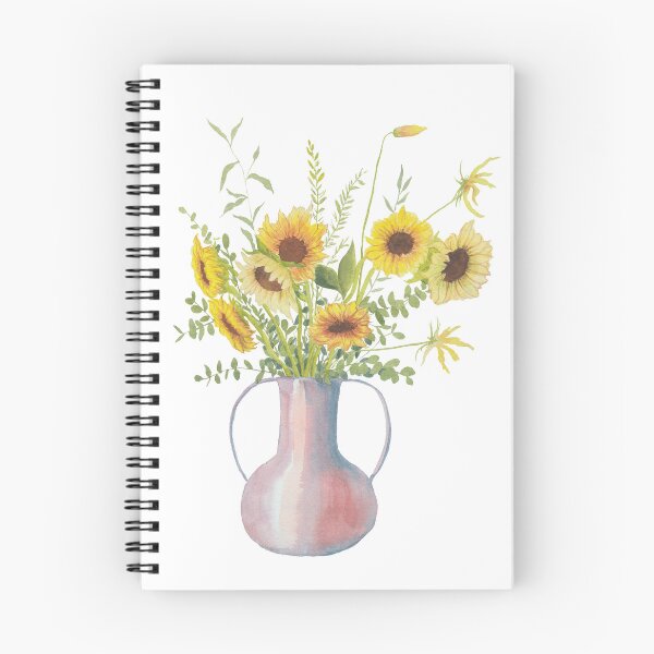 Item preview, Sunflowers in a vase painting designed and sold by Little-Inkings.