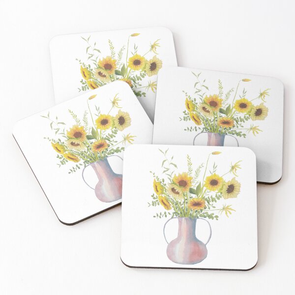 Item preview, Sunflowers in a vase painting designed and sold by Little-Inkings.