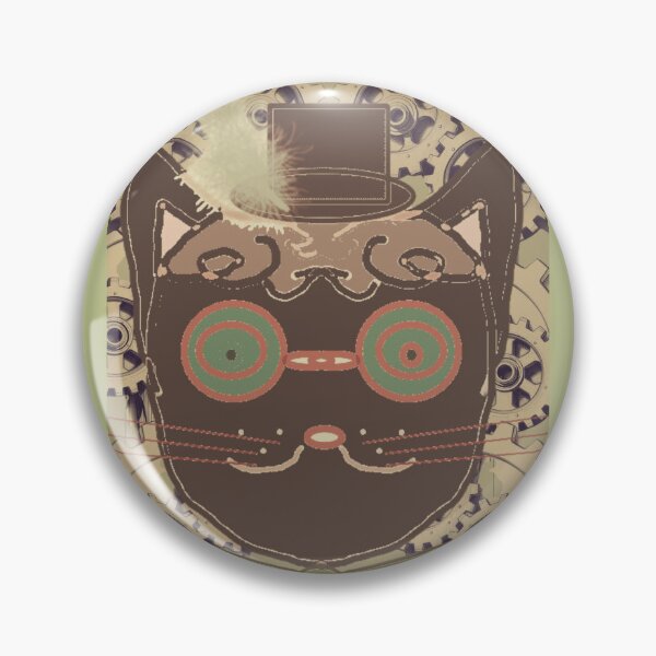 Item preview, Gentleman Black Cat with AI Generated Cogwheels  designed and sold by UrbanEriu.