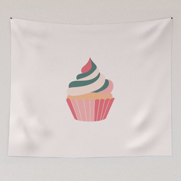 Item preview, Cupcake Illustration, Child Art, Colorful Sweet Dessert Drawing, Wall Decor for Kids designed and sold by hannaprescott.