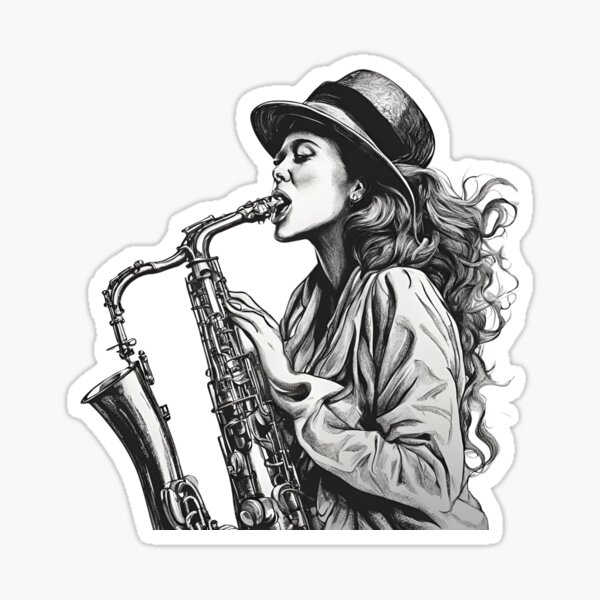 Item preview, Saxophone Serenade: Jazz Musician in Style designed and sold by Qryl.