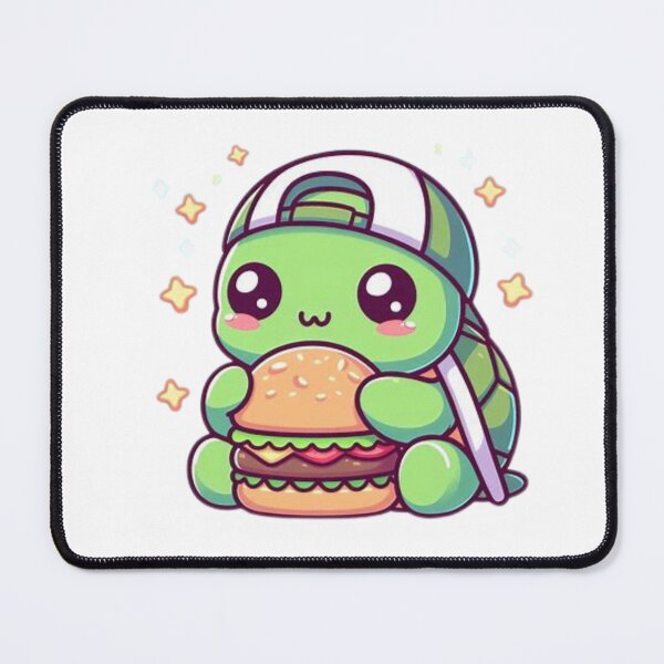 Item preview, turtle eating burger designed and sold by Eternalski.