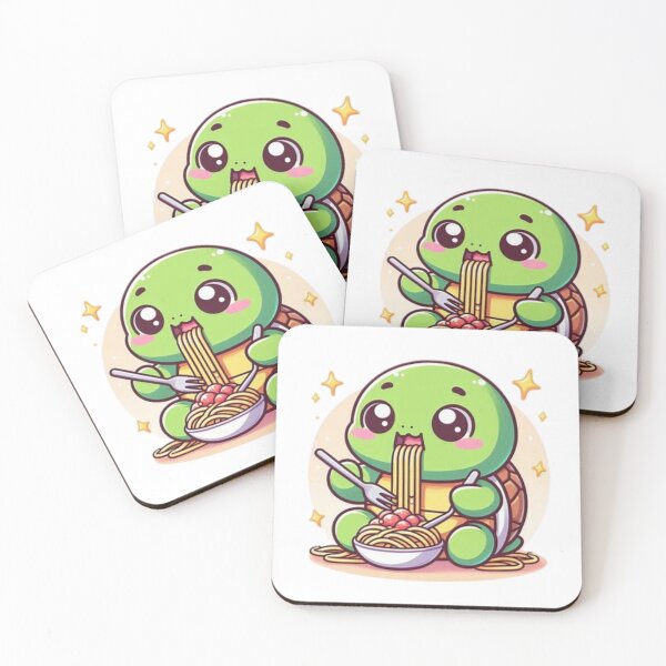 Item preview, turtle eating spaghetti designed and sold by Eternalski.