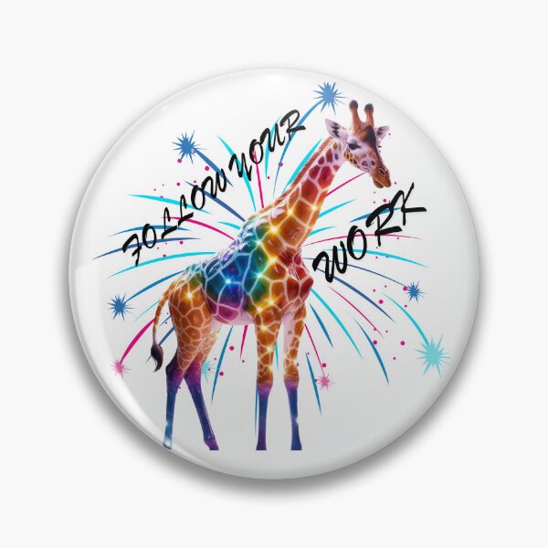 Item preview, Colorful Giraffe-For HardWorkers designed and sold by GloriousArtSKD.