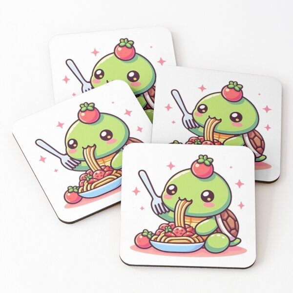 Item preview, turtle eating spaghetti designed and sold by Eternalski.