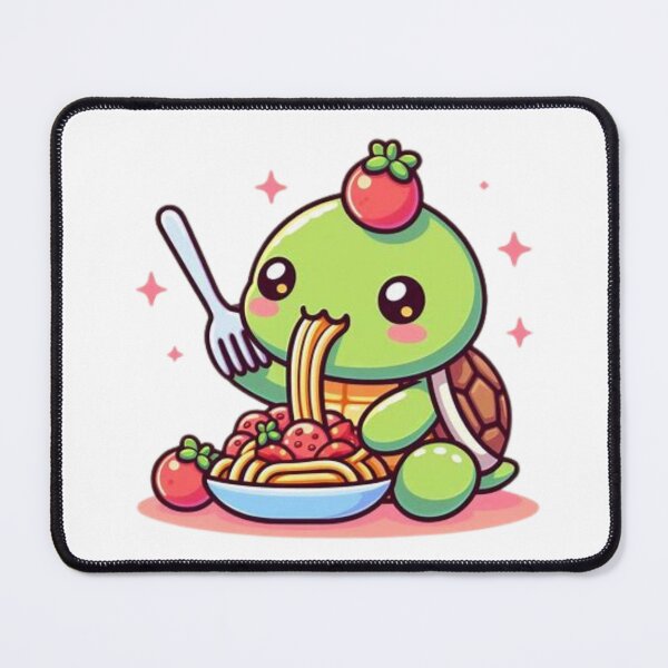 Item preview, turtle eating spaghetti designed and sold by Eternalski.