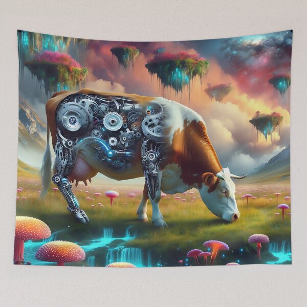 Item preview, The cow, fantasy world, robot, designed and sold by HerbertFlenner.