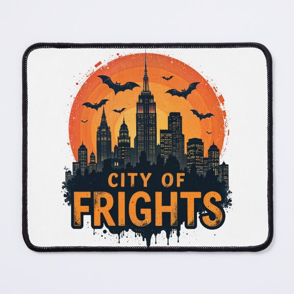 Item preview, City of Frights Spooky Halloween Skyline Design designed and sold by MindM.