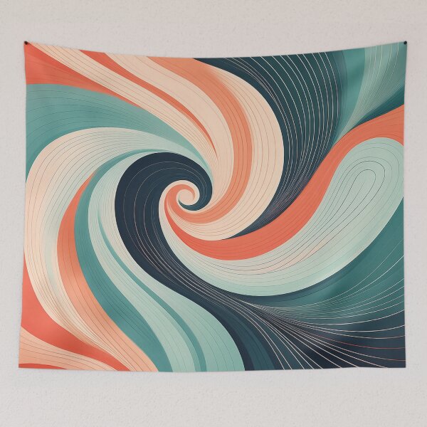 Item preview, A design of a modern swirl pattern with simplified, clean lines and a restrained color scheme. designed and sold by HEMRO.