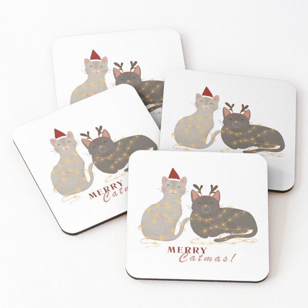 Item preview, Merry Catmas, Meowy Christmas, Kitty New Year Design designed and sold by juliart-pro.
