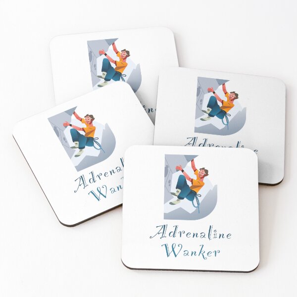 Item preview, Adrenaline wanker - funny design for those adrenaline junkies, rock climber, bouldering  designed and sold by UKVanlife.