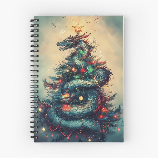 Item preview, El dragón y el árbol de Navidad designed and sold by ghastlygraphix.