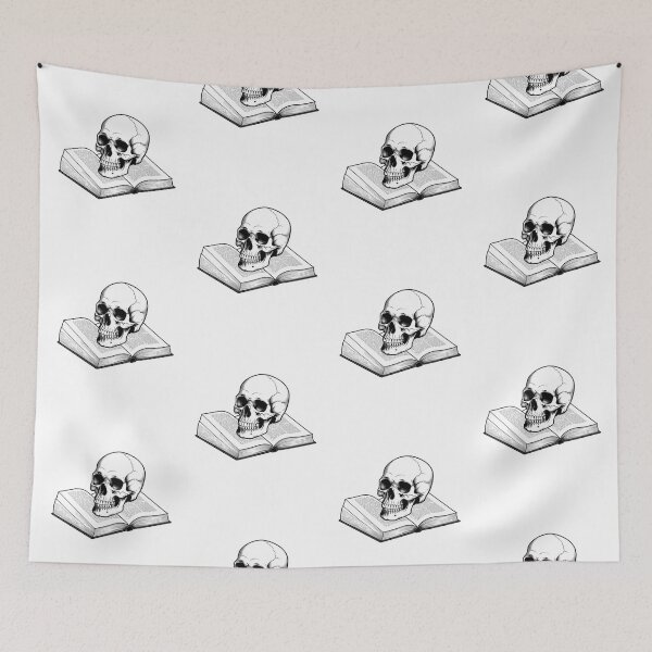 Item preview, Skull on Books black and white  designed and sold by SOUFIANE1991.