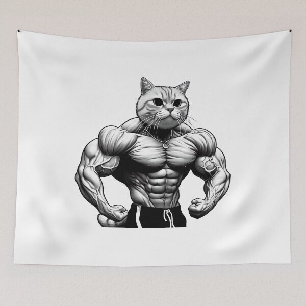 Item preview, Cat slave - The Muscular cat - Cat meme designed and sold by mamacub.