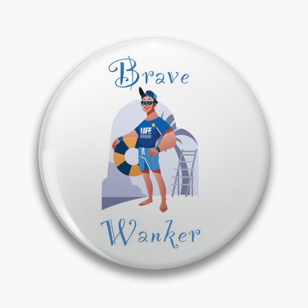 Item preview, Brave wanker - funny, humour, joke - lifeguard with an impressive upper body designed and sold by UKVanlife.