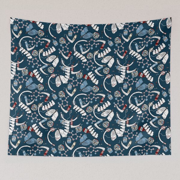 Item preview, Anesthesia Vibes on Navy designed and sold by Hodgepodge Bricolage.