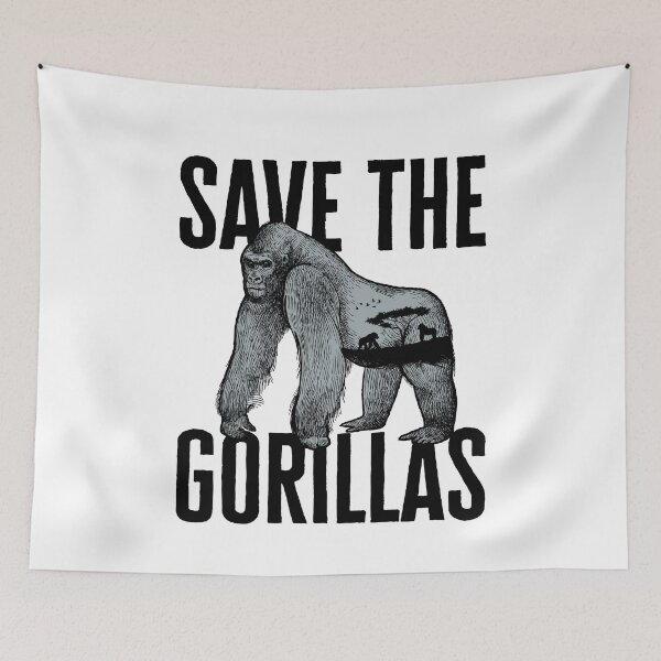 Item preview, Save the Gorillas Gorilla Wildlife designed and sold by jaygo.