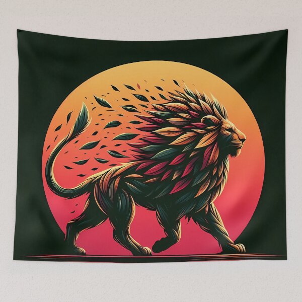 Item preview, Lion Made of Leaves, Ai Generated Art  designed and sold by ACC .