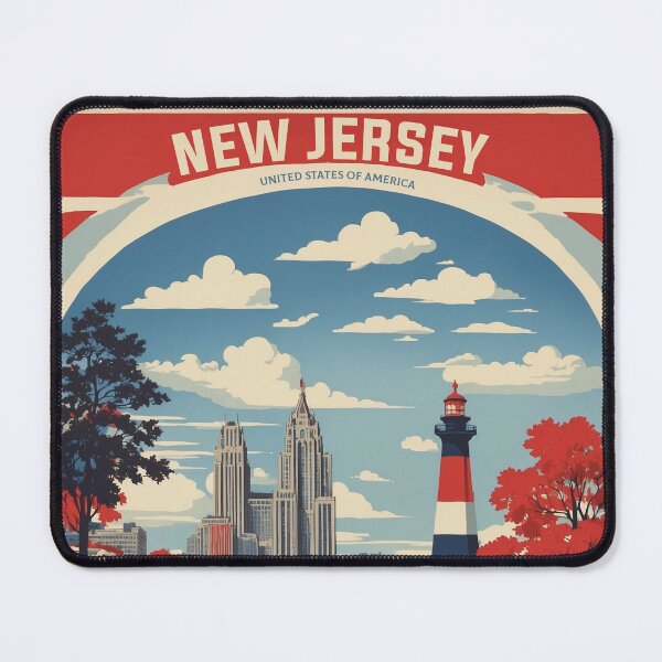 Item preview, New Jersey USA Vintage Poster Tourism designed and sold by TravelersGems.