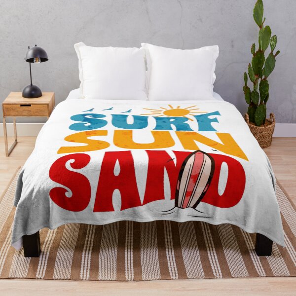 Item preview, Surf Sun Sand Retro Beach Life designed and sold by PrintCrafting.