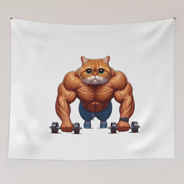 Item preview, Cat slave - The Muscular cat - Cat meme designed and sold by mamacub.