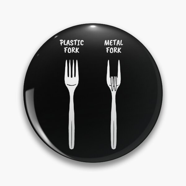 Item preview, Plastic Fork vs Metal Fork Funny Fork Pun designed and sold by petestyles.