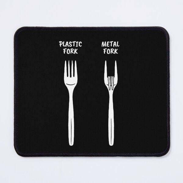 Item preview, Plastic Fork vs Metal Fork Funny Fork Pun designed and sold by petestyles.
