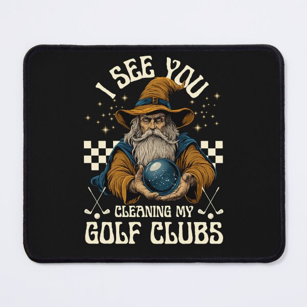 Item preview, Funny Golf Club Cleaning Wizard Humorous Halloween designed and sold by MTJ-Mushrooms.